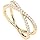 PAVOI 14K Gold Plated X Ring Simulated Diamond CZ Criss Cross Ring for Women