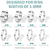 Ottemax Ring Sizers for Loose Rings, 8 Pack 8 Sizes, Ring Size Adjuster, Invisible Ring Guards for Women and Men, Resizer with Polishing Cloth，Fits Bands Width to 1-8mm