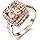 Yellow Shinning Cubic Zirconia Topaz Rings For Women 18K Rose Gold Plated