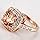Yellow Shinning Cubic Zirconia Topaz Rings For Women 18K Rose Gold Plated